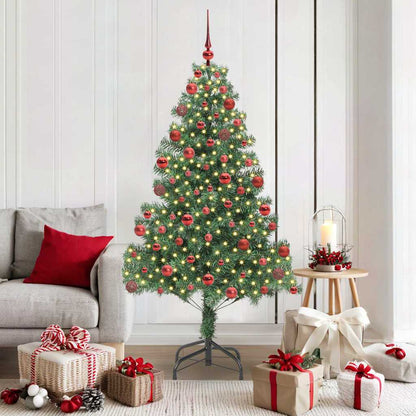 Christmas Tree PVC 180 cm Green with 300 LEDs&red balls