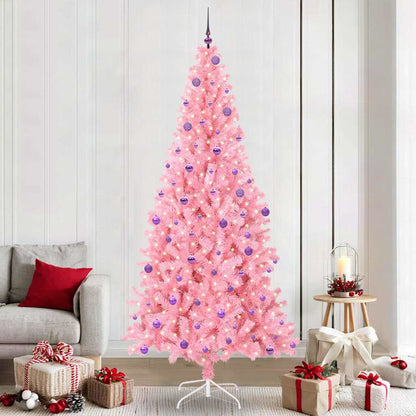 Christmas Tree PVC 240 cm Pink with 300 LEDs&lilac balls