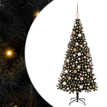 vidaXL Christmas Tree Black 180 cm PVC 2