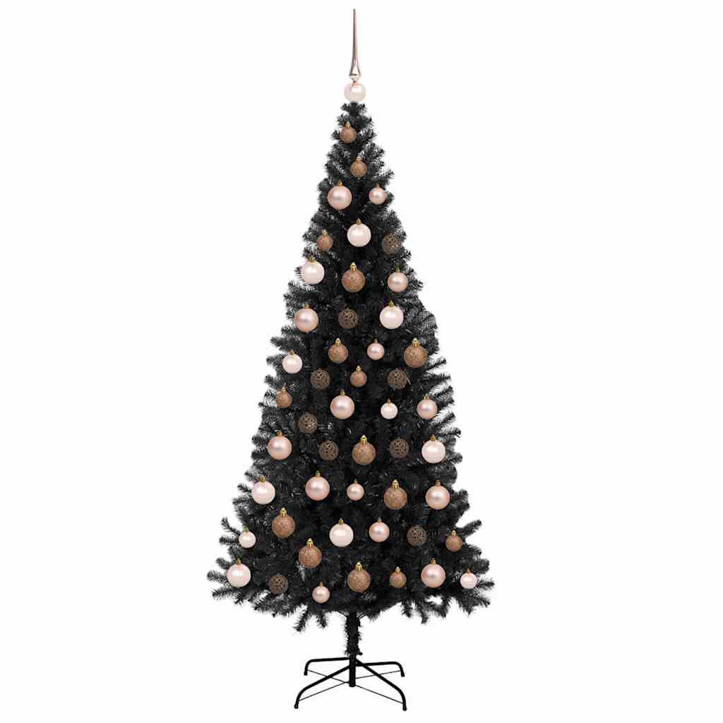 vidaXL Christmas Tree Black 180 cm PVC 3