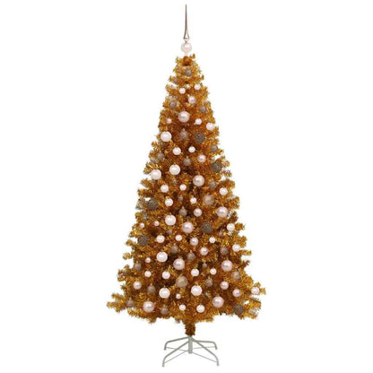 vidaXL Christmas Tree Gold 180 cm PET 3
