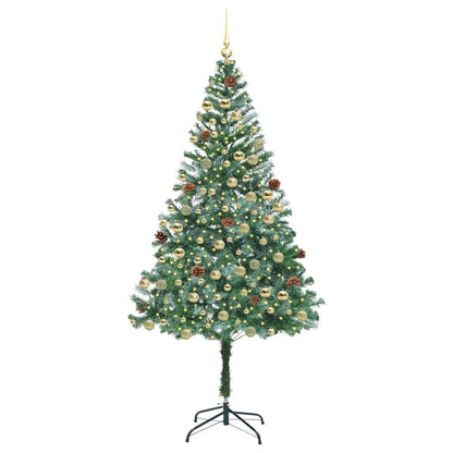 vidaXL Artificial Christmas Tree Green 180 cm PVC and Steel 3