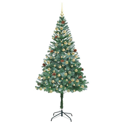 vidaXL Artificial Christmas Tree Green 180 cm PVC and Steel 4