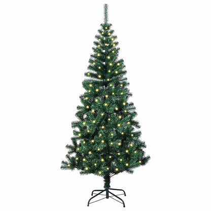 Artificial Pre-lit Christmas Tree Green PVC and Metal 150 cm with leds