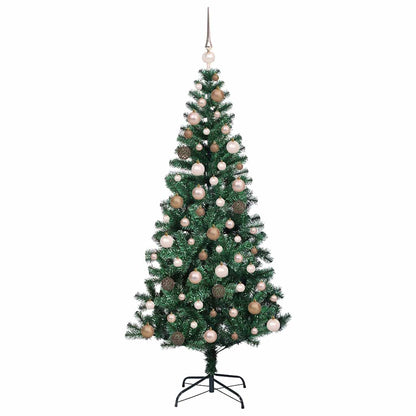 vidaXL Artificial Pre-lit Christmas Tree Green 180 cm PVC and Metal 4