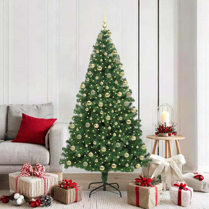 Artificial Christmas Tree with 300 LEDs with Stand Green 180 cm with 120 gold balls