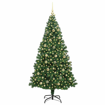 vidaXL Artificial Christmas Tree with 300 LEDs with Stand Green 210 cm 3