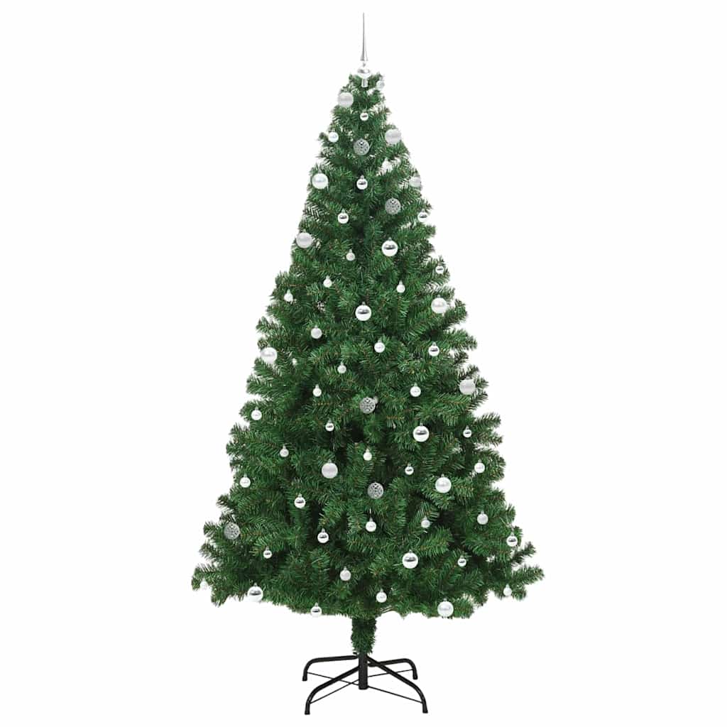 vidaXL Artificial Christmas Tree with 300 LEDs with Stand Green 240 cm 4