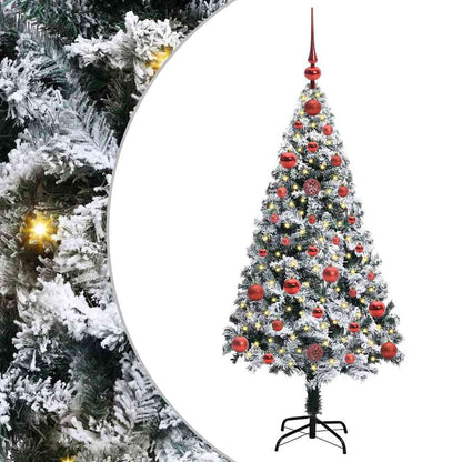 Artificial Christmas Tree White 120 cm with 61 red balls