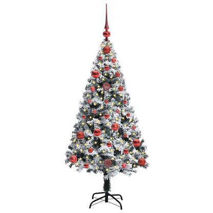 Artificial Christmas Tree White 120 cm with 61 red balls