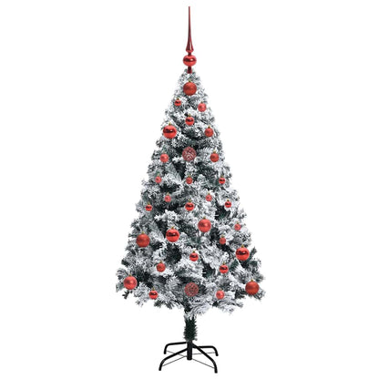 Artificial Christmas Tree White 120 cm with 61 red balls
