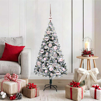 Artificial Christmas Tree White 120 cm with 61 pink balls