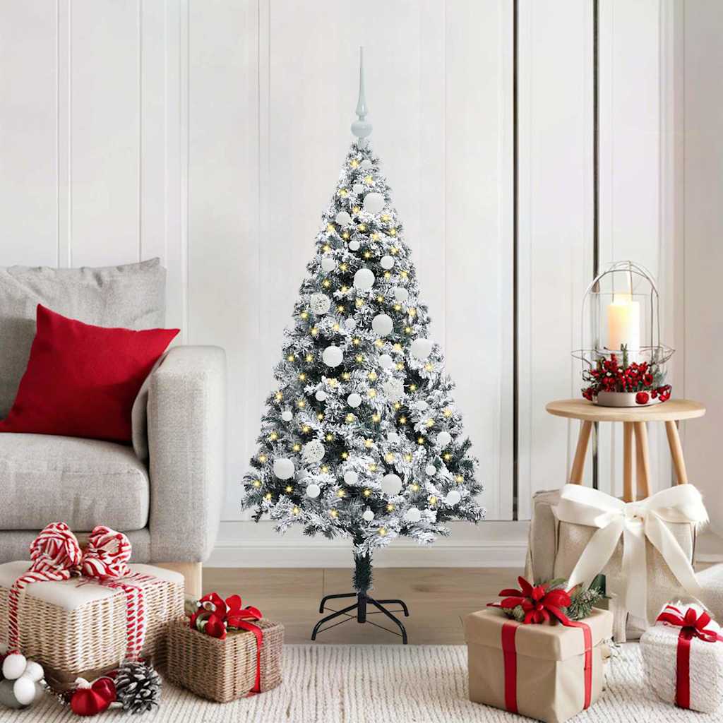 Artificial Christmas Tree White 120 cm with 61 white balls