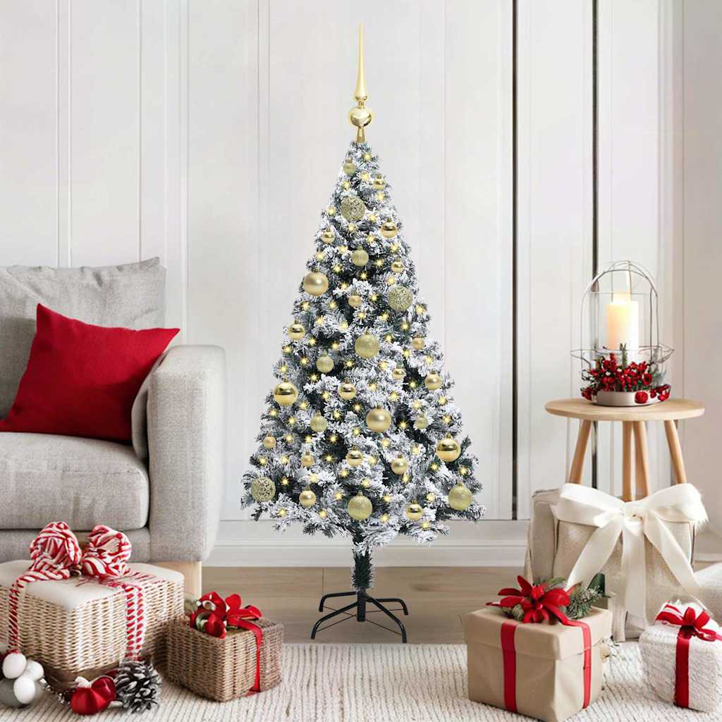 Artificial Christmas Tree White 120 cm with 61 golden balls