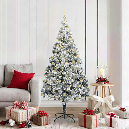 vidaXL Artificial Christmas Tree White 180 cm 1