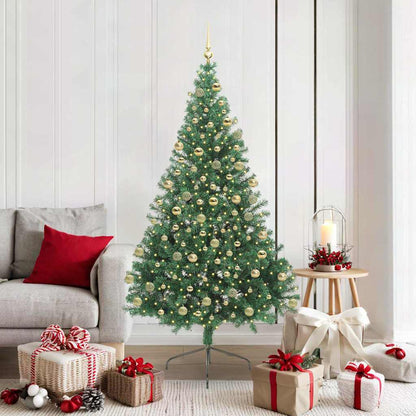 vidaXL Artificial Pre-lit Christmas Tree Green 180 cm PVC 1