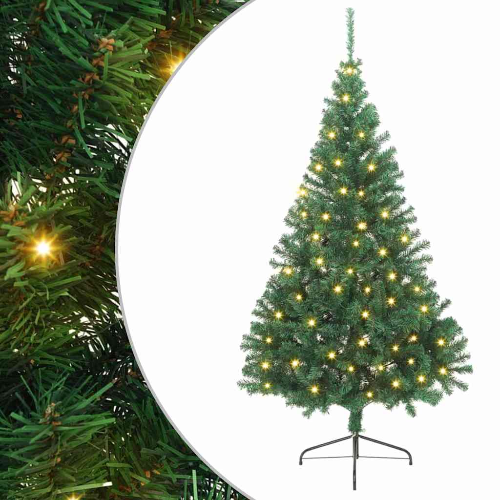 Artificial Pre-lit Christmas Tree PVC 240 cm Green without baubles
