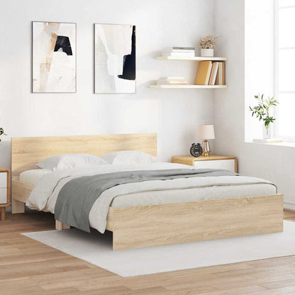 Bed Frame without Mattress Sonoma Oak Queen