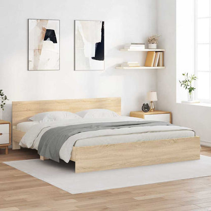 Bed Frame without Mattress Sonoma Oak King