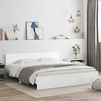 Bed Frame without Mattress White King
