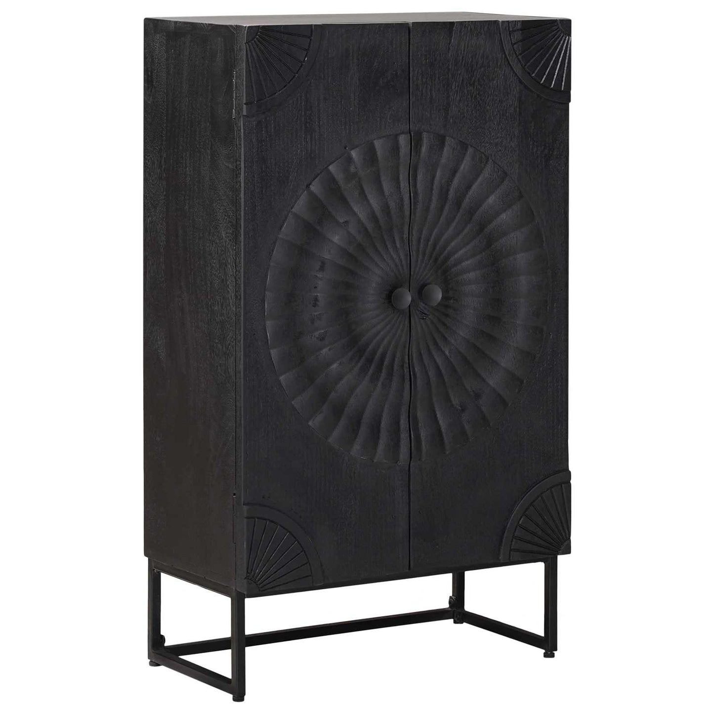 vidaXL Highboard Black 55 x 30 x 95 cm 1