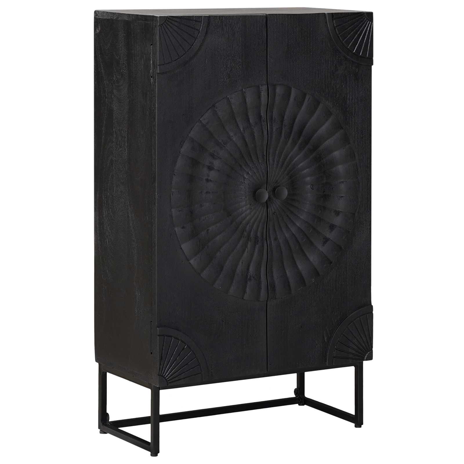 vidaXL Highboard Black 55 x 30 x 95 cm 2