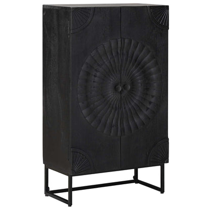 vidaXL Highboard Black 55 x 30 x 95 cm 2