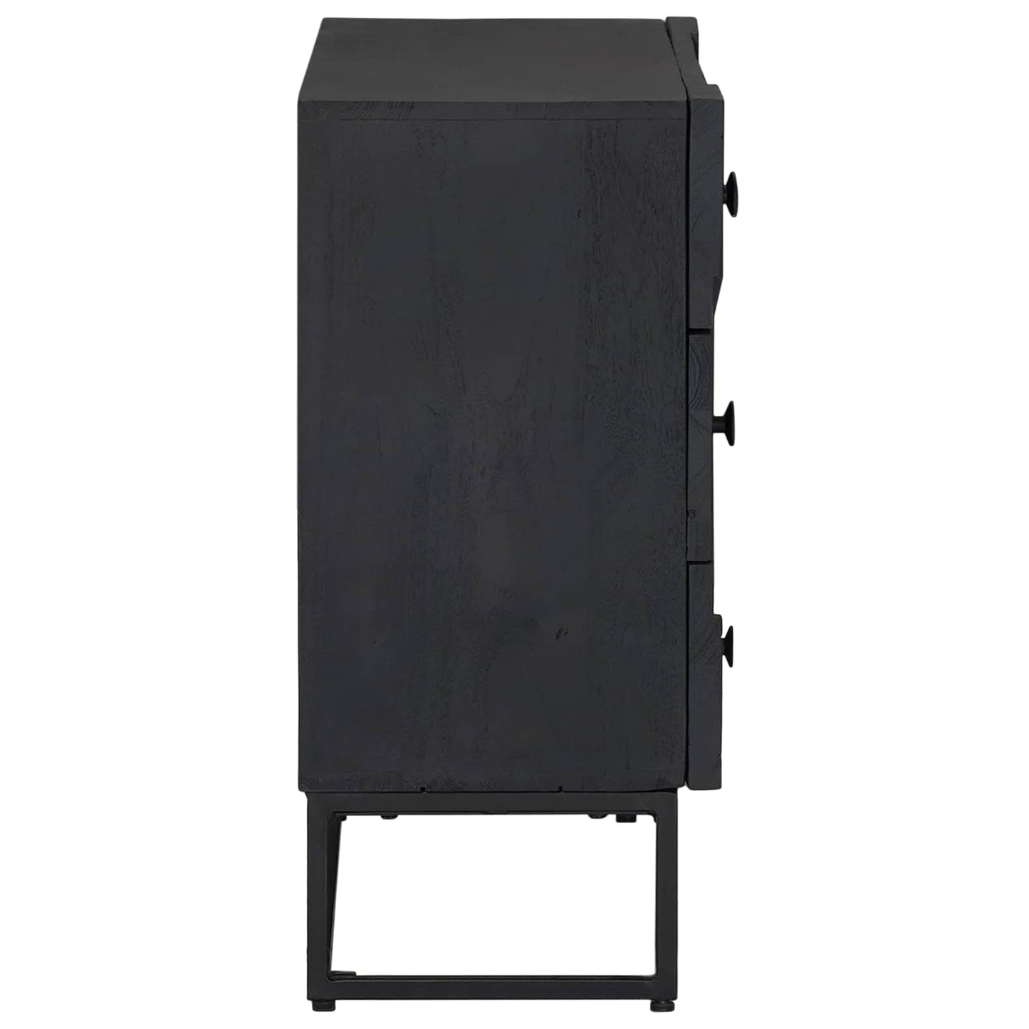 vidaXL Drawer Cabinet Black 75 x 30 x 65 cm 4