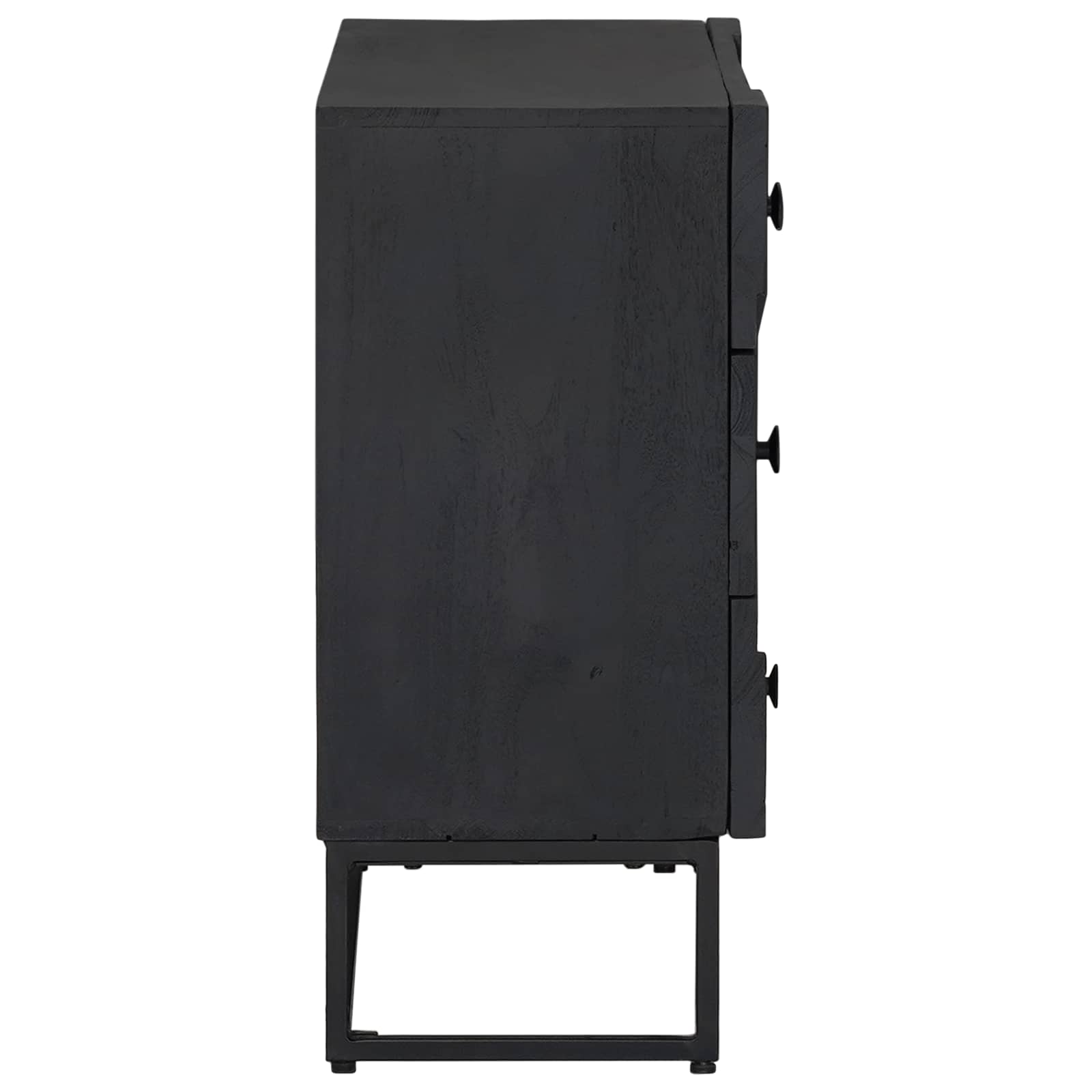 vidaXL Drawer Cabinet Black 75 x 30 x 65 cm 4