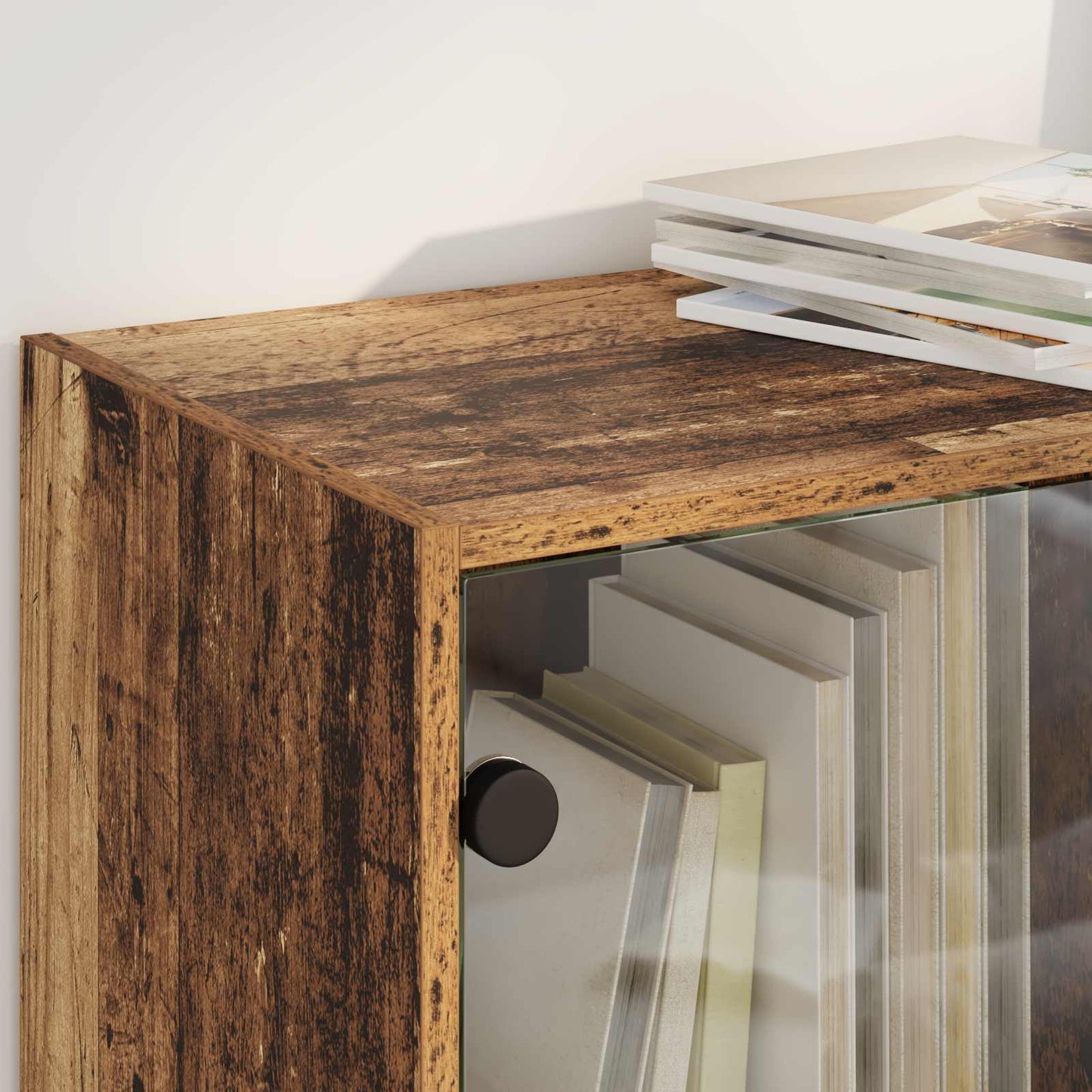 vidaXL Highboard 2 pcs Old Wood 68 x 37 x 142 cm Engineered Wood 4