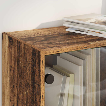 vidaXL Highboard 2 pcs Old Wood 68 x 37 x 142 cm Engineered Wood 4