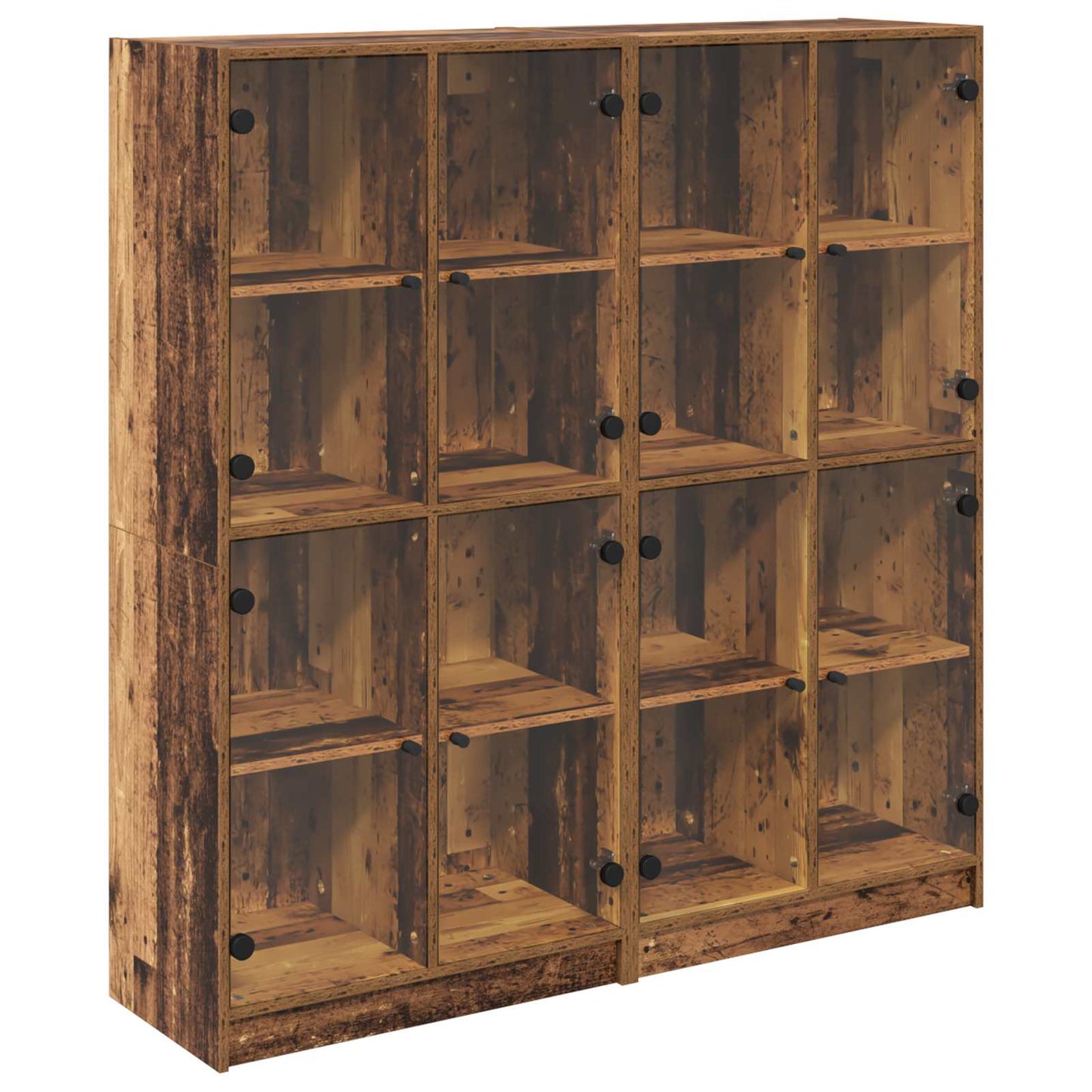vidaXL Highboard 2 pcs Old Wood 68 x 37 x 142 cm Engineered Wood 2