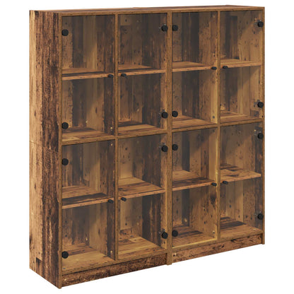vidaXL Highboard 2 pcs Old Wood 68 x 37 x 142 cm Engineered Wood 2