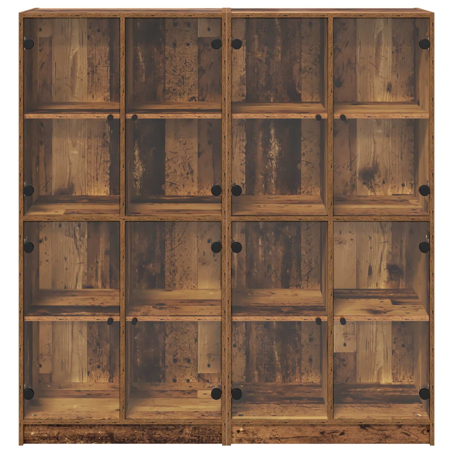 vidaXL Highboard 2 pcs Old Wood 68 x 37 x 142 cm Engineered Wood 6