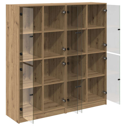 vidaXL Highboard 2 pcs Artisan Oak 68 x 37 x 142 cm Engineered Wood 5