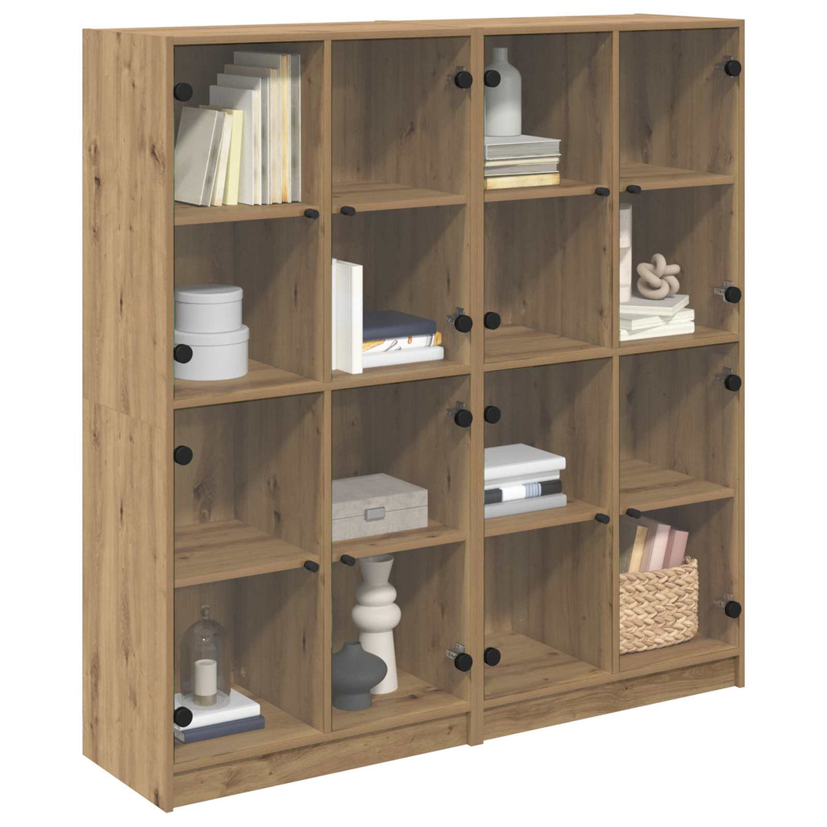 vidaXL Highboard 2 pcs Artisan Oak 68 x 37 x 142 cm Engineered Wood 3