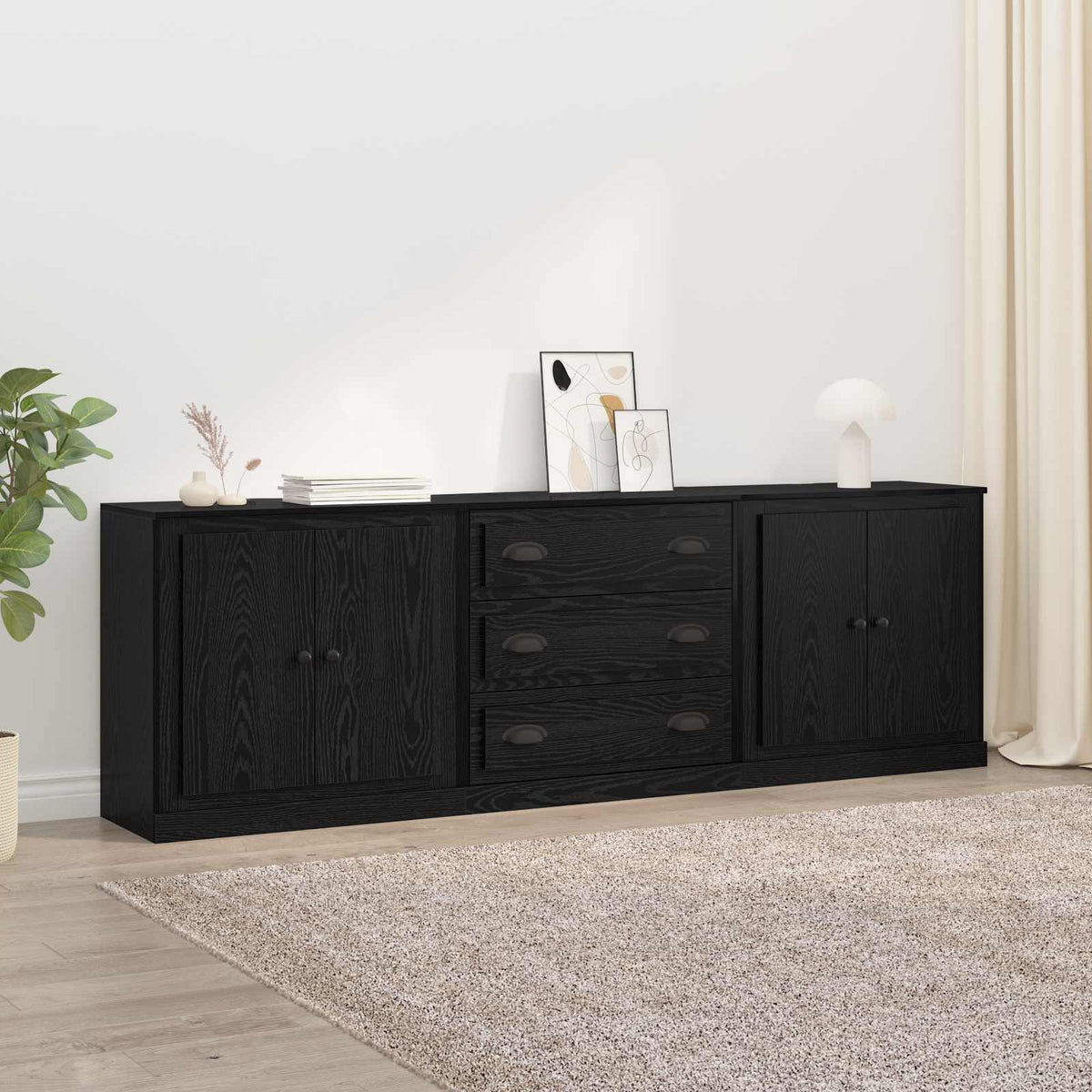 vidaXL Sideboards 3 pcs Engineered Wood