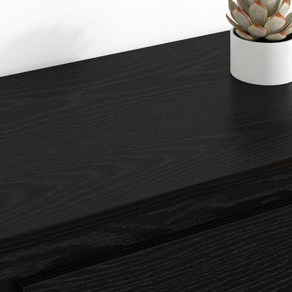 Sideboards 2 pcs Engineered Wood Black oak