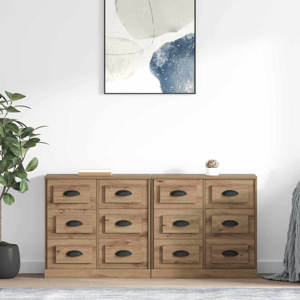 vidaXL Sideboards 2 pcs Engineered Wood