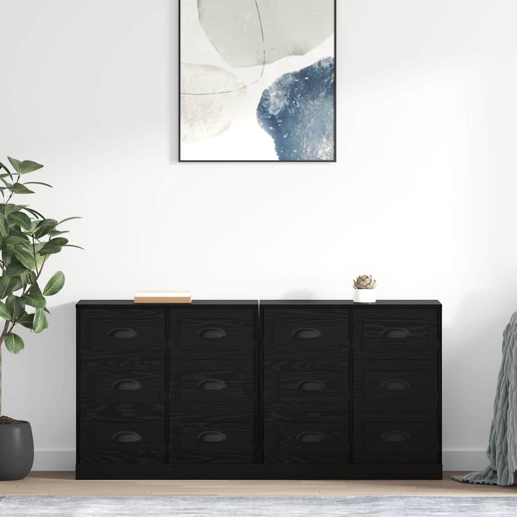 vidaXL Sideboards 2 pcs Engineered Wood