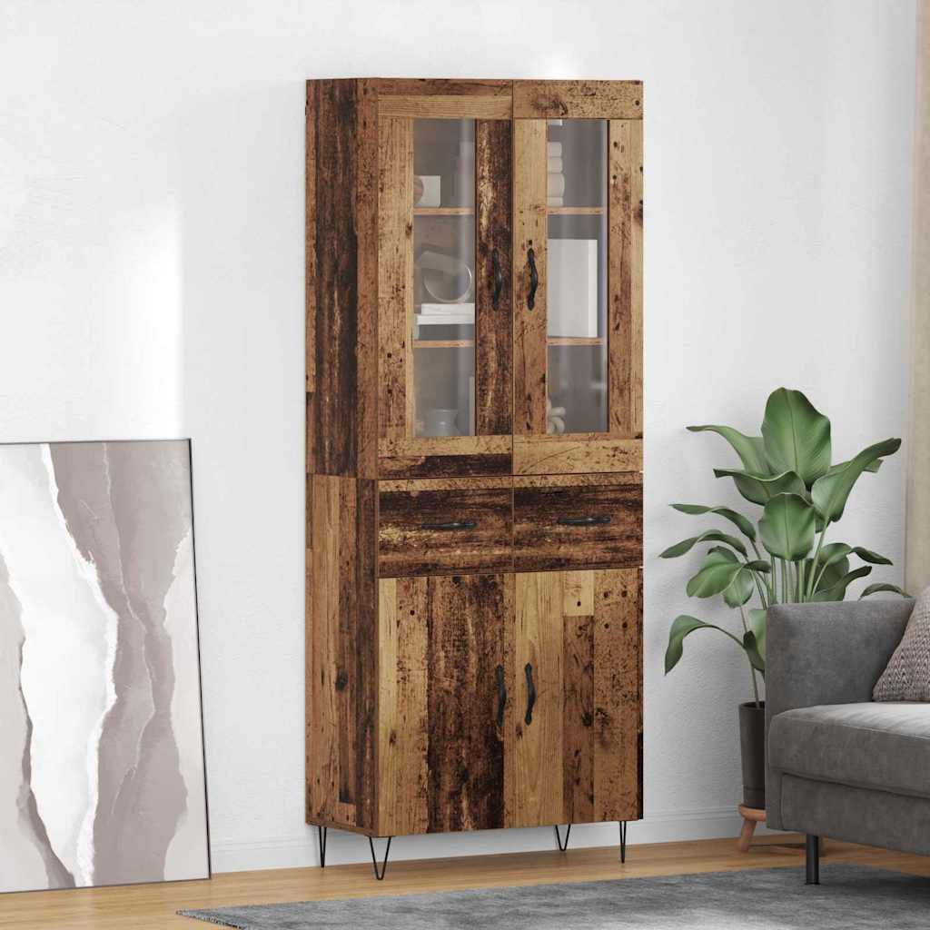 vidaXL Highboard 69.5x34x180 cm Engineered Wood 2 doors 2 drawers