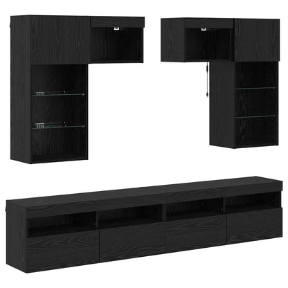vidaXL TV Wall Units 6 pcs Artisan Oak Engineered Wood 2
