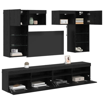 vidaXL TV Wall Units 6 pcs Artisan Oak Engineered Wood 3