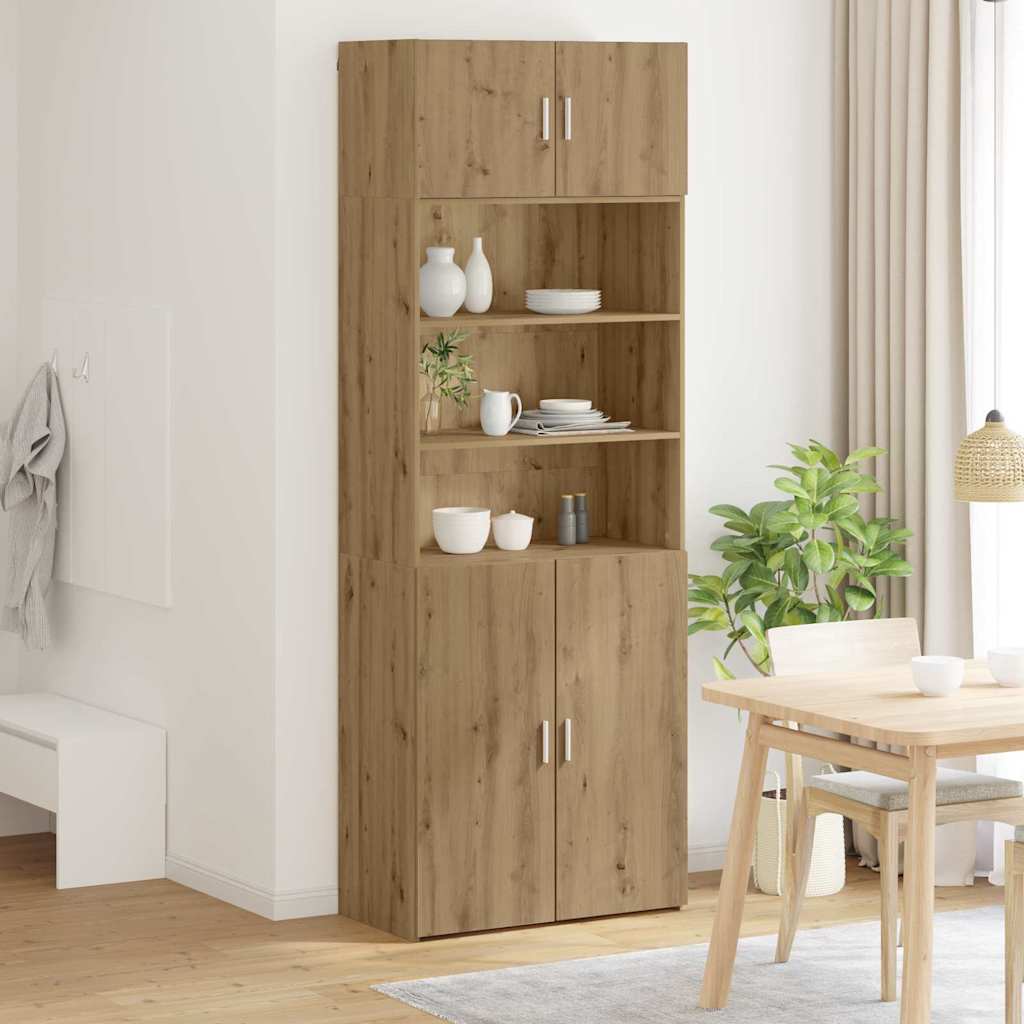 vidaXL Storage Cabinet Artisan Oak 80 x 42.5 x 225 cm Engineered Wood 4