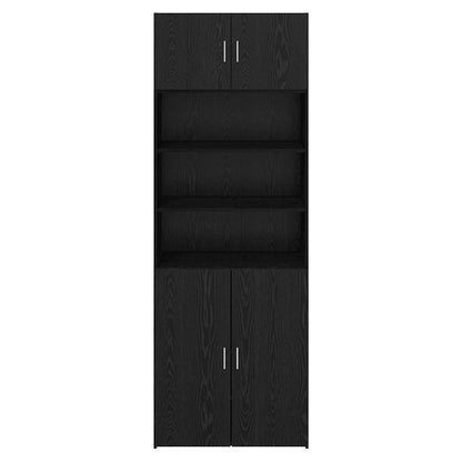 vidaXL Storage Cabinet Black Oak 80 x 42.5 x 225 cm Engineered Wood 6