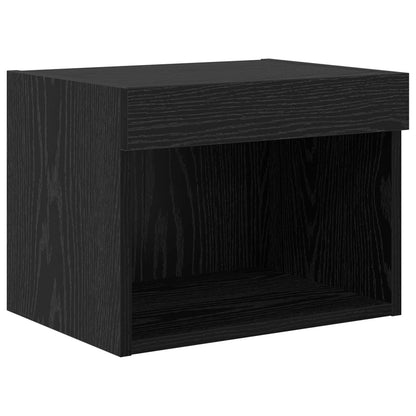 vidaXL TV Wall Units with LED 5 pcs Black Oak Engineered Wood 6