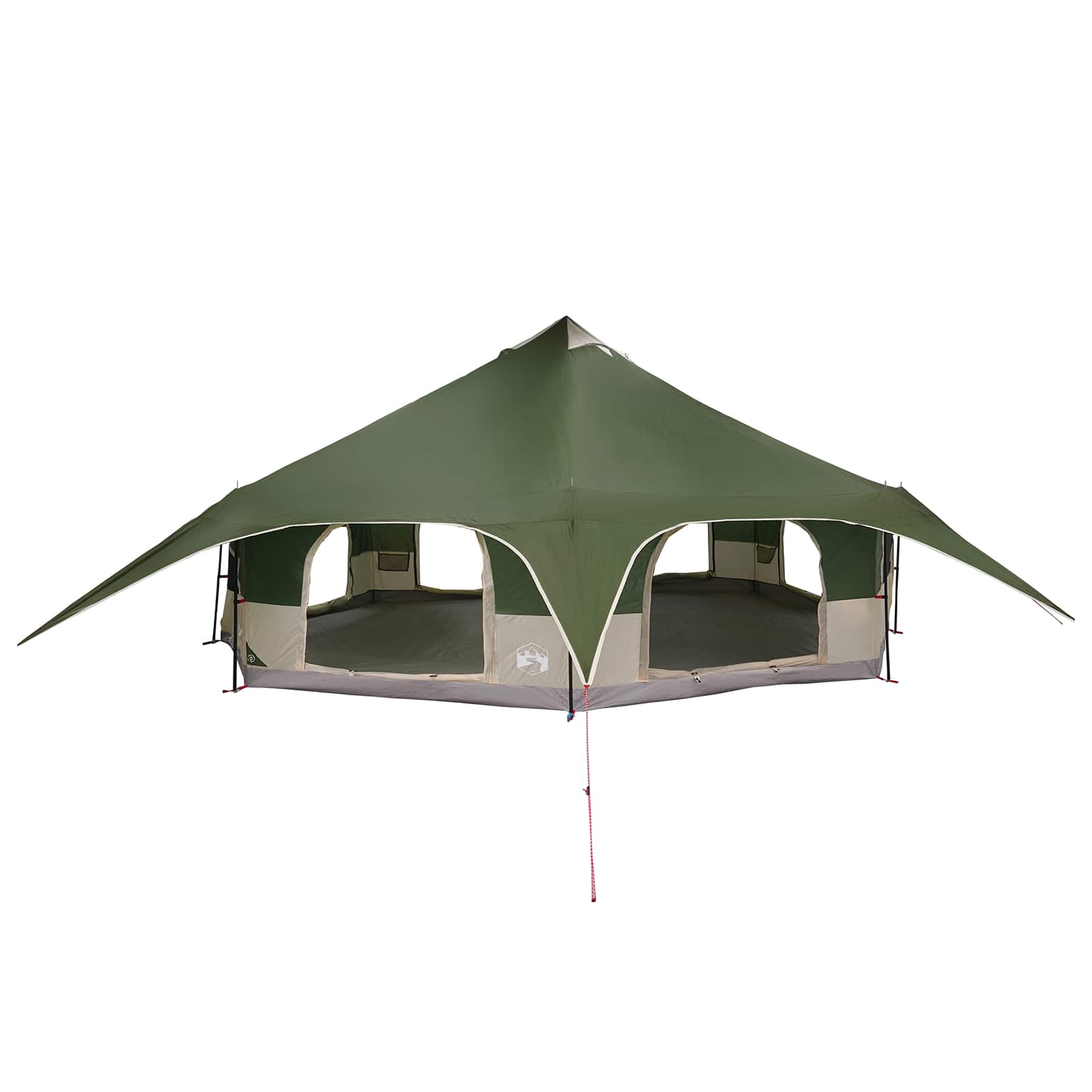 vidaXL Family Tent 18-Person Green 185T Polyester with PU Coating 2