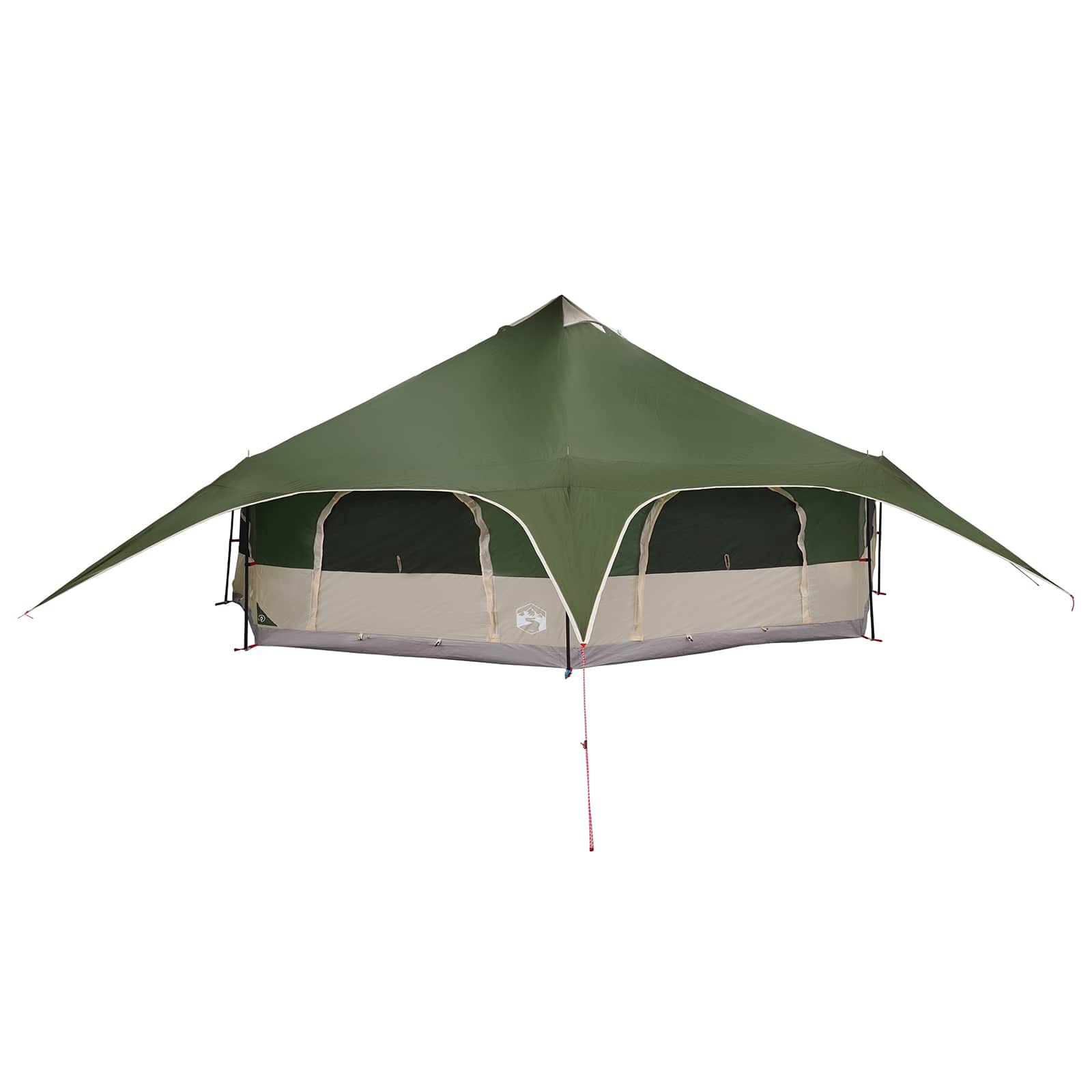 vidaXL Family Tent 18-Person Green 185T Polyester with PU Coating 3