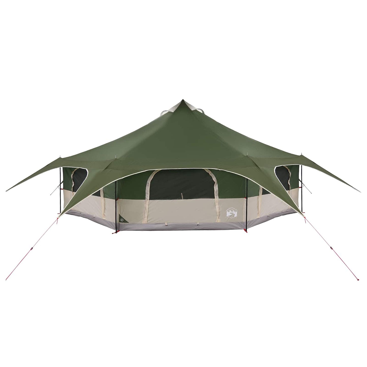 vidaXL Family Tent 18-Person Green 185T Polyester with PU Coating 5