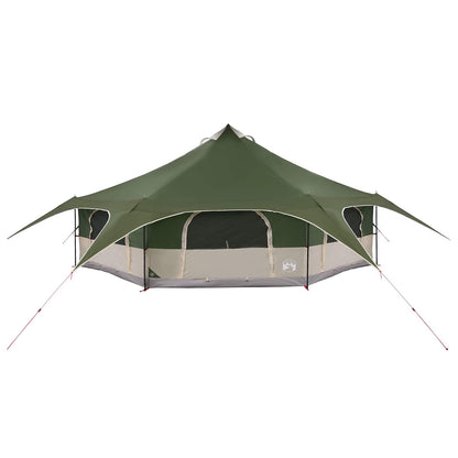 vidaXL Family Tent 18-Person Green 185T Polyester with PU Coating 5